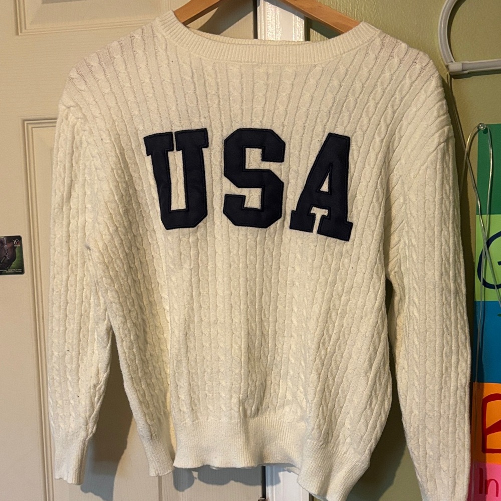 Hippie Rose Cream Cable Knit Pullover